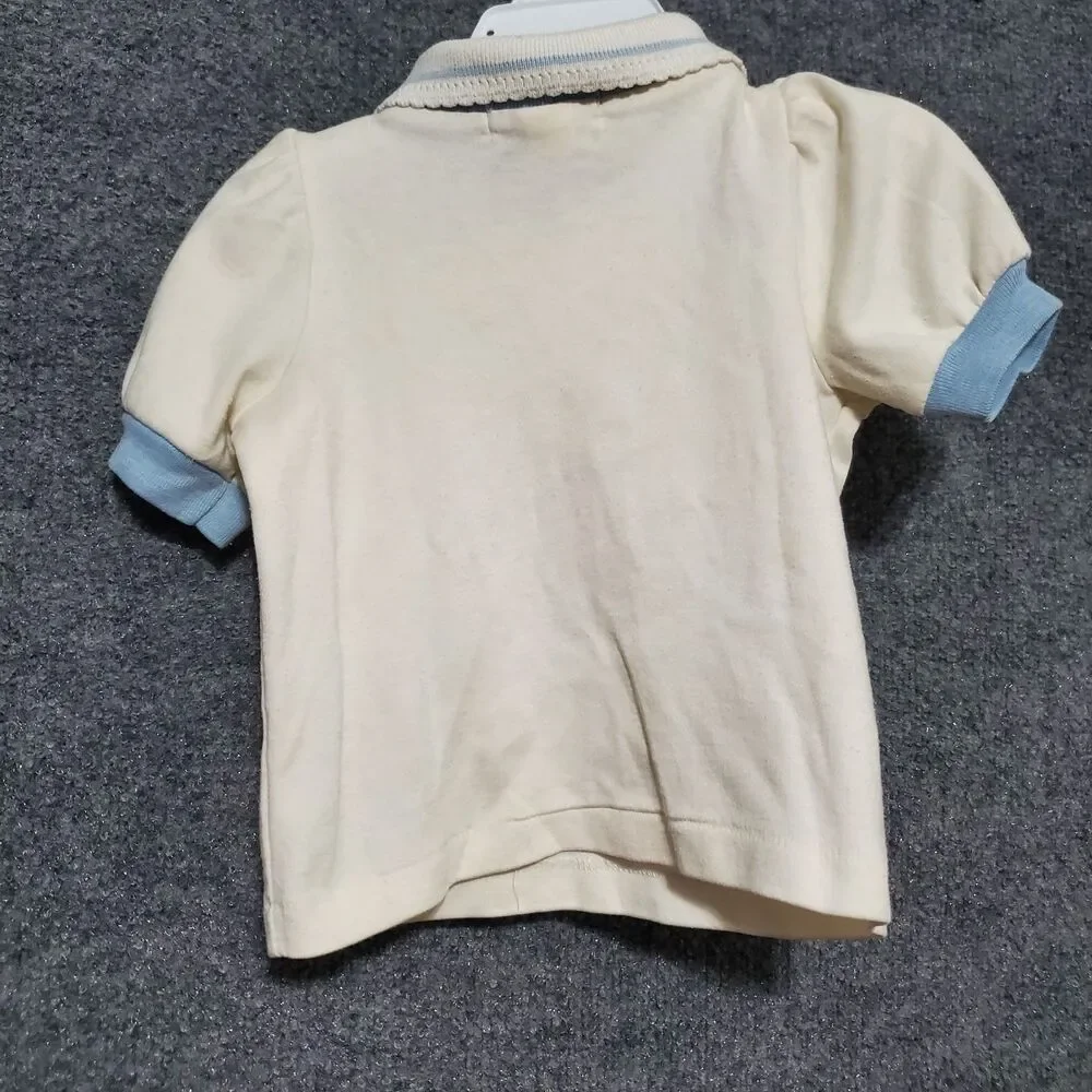 Vintage OshKosh B'gosh Prairie Girl Shirt Toddler 2T Floral 90s Flower Cute Polo